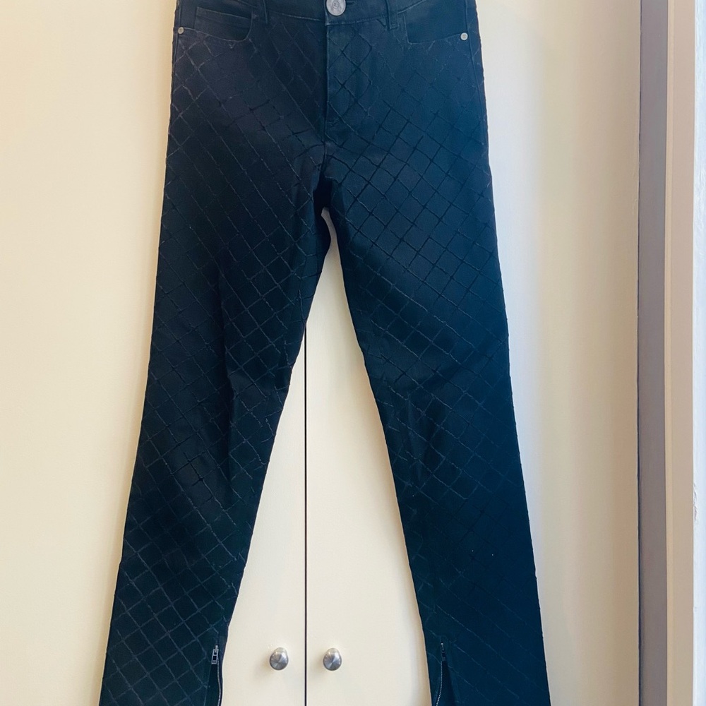 Chanel Black Textured Jeans